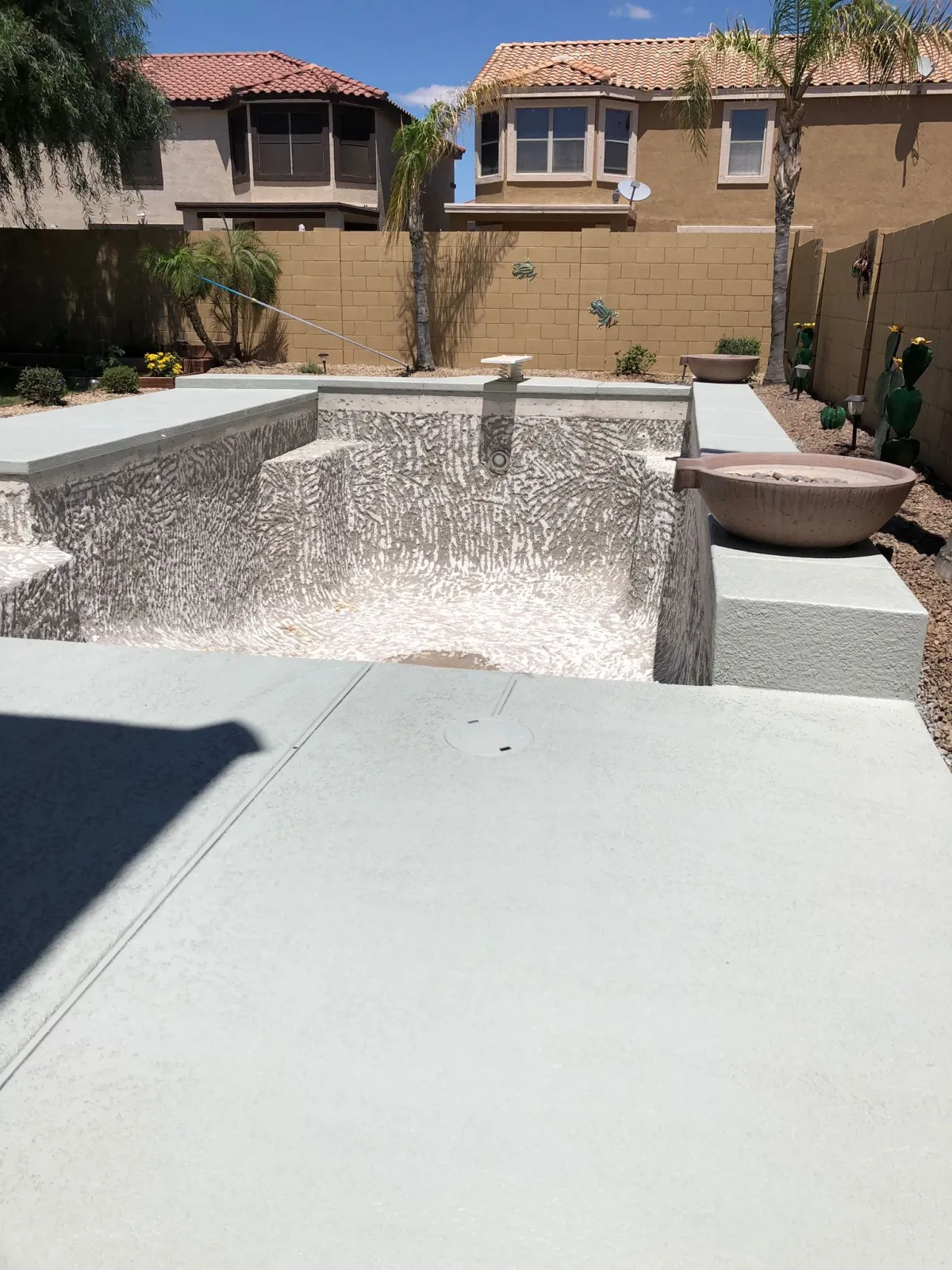 Pool before finish installation